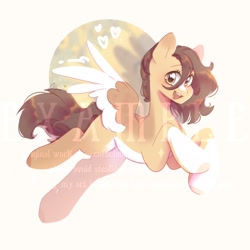 Size: 1600x1600 | Tagged: safe, artist:cofiiclouds, oc, oc only, pegasus, pony, solo, watermark