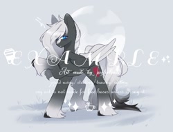 Size: 2600x2000 | Tagged: safe, artist:cofiiclouds, oc, oc only, pegasus, pony, high res, simple background, solo, watermark