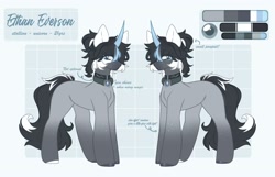 Size: 2800x1800 | Tagged: safe, artist:cofiiclouds, oc, oc only, oc:ethan everson, pony, unicorn, reference sheet, solo