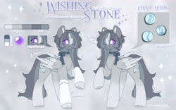 Size: 3200x2000 | Tagged: safe, artist:cofiiclouds, oc, oc only, oc:wishing stone, pegasus, pony, high res, solo