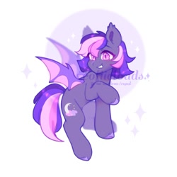 Size: 1080x1081 | Tagged: safe, artist:cofiiclouds, oc, oc only, oc:midnight mist, bat pony, pony, solo