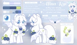 Size: 2048x1195 | Tagged: safe, artist:cofiiclouds, oc, oc only, oc:afina rye, bat pony, pony, reference sheet