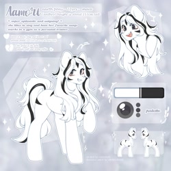 Size: 2400x2400 | Tagged: safe, artist:cofiiclouds, oc, oc only, oc:aamori, earth pony, pony, high res, reference sheet, solo