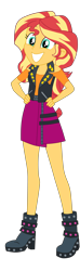 Size: 1900x6388 | Tagged: safe, artist:gmaplay, sunset shimmer, human, equestria girls, g4, my little pony equestria girls: better together, adorkable, cute, dork, female, shimmerbetes, simple background, solo, transparent background