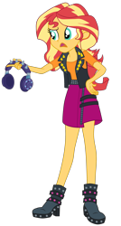 Size: 1900x3534 | Tagged: safe, artist:gmaplay, sunset shimmer, human, equestria girls, g4, my little pony equestria girls: better together, overpowered (equestria girls), boots, clothes, hand on hip, high res, pants, shoes, simple background, skirt, solo, transparent background, vest