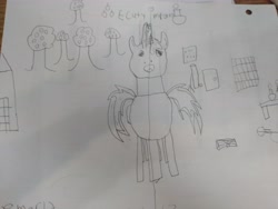 Size: 4608x3456 | Tagged: safe, artist:acid flask, oc, oc only, oc:acid flask, oc:film wheel, alicorn, pony, alicorn oc, drawing, horn, sad, sketch, sketch dump, traditional art, upset, wings