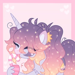 Size: 2048x2048 | Tagged: safe, artist:moonydropps, oc, oc only, pony, unicorn, ears, hair, high res, horn, mane, tail