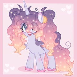 Size: 2048x2048 | Tagged: safe, artist:moonydropps, oc, oc only, pony, unicorn, ears, hair, high res, horn, mane, tail