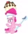 Size: 834x1023 | Tagged: safe, artist:creativityagent99, pinkie pie, earth pony, pony, g4, female, food, ice cream, simple background, solo, white background