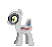 Size: 106x96 | Tagged: artist needed, safe, oc, oc only, oc:belle carbone, original species, plane pony, pony, alternate design, female, looking to the left, mare, pixel art, plane, simple background, solo, standing, transparent background, yellow eyes