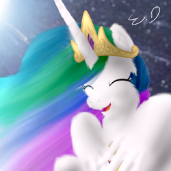 Size: 1080x1080 | Tagged: safe, artist:everydaydashie, princess celestia, alicorn, pony, g4, female, solo