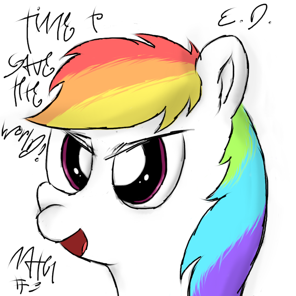 Safe Artist Everydaydashie Rainbow Dash Pegasus Pony