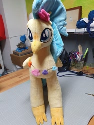 Size: 960x1280 | Tagged: safe, artist:melodisde, princess skystar, classical hippogriff, hippogriff, g4, my little pony: the movie, beak, female, irl, photo, plushie, solo, standing