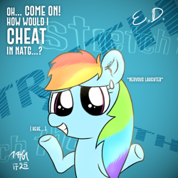 Size: 1080x1080 | Tagged: safe, artist:everydaydashie, rainbow dash, pegasus, pony, g4, atg 2022, female, newbie artist training grounds, solo