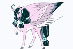 Size: 1280x876 | Tagged: safe, artist:animalstamp, oc, alicorn, pony, four wings, multiple wings, solo, wings