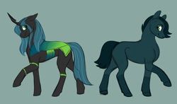 Size: 1280x751 | Tagged: safe, artist:animalstamp, queen chrysalis, oc, changeling, earth pony, pony, g4, holeless