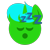 Size: 500x500 | Tagged: safe, artist:aria_art, oc, oc only, oc:green byte, pony, emoji, onomatopoeia, simple background, sleeping, solo, sound effects, transparent background, zzz