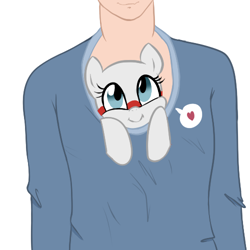Size: 500x500 | Tagged: safe, artist:jessy, oc, oc only, oc:bd, human, original species, plane pony, pony, bd-5, blue eyes, clothes, cute, daaaaaaaaaaaw, enjoying, eyelashes, female, filly, floating heart, foal, happy, heart, human oc, looking at someone, looking up, macro, macro/micro, micro, ocbetes, plane, shirt, simple background, smiling, white background