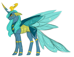 Size: 1280x989 | Tagged: safe, artist:animalstamp, queen chrysalis, changedling, changeling, g4, purified chrysalis, sketch, solo