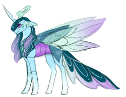 Size: 1280x989 | Tagged: safe, artist:animalstamp, queen chrysalis, changedling, changeling, g4, concave belly, purified chrysalis, sketch, solo