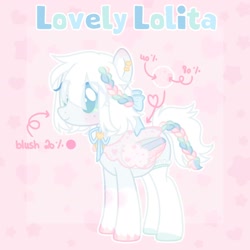 Size: 1440x1440 | Tagged: safe, artist:dreamyveon_, oc, oc only, pegasus, pony, pc:lovely lolita, solo
