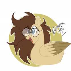 Size: 2048x2048 | Tagged: safe, artist:butterbuttva, oc, oc only, pegasus, pony, female, glasses, high res, pegasus oc, solo
