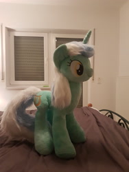 Size: 4032x3024 | Tagged: safe, artist:hipsterowlet, derpibooru exclusive, lyra heartstrings, galacon, g4, 2022, galacon 2022, irl, photo, plushie, solo