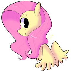 Size: 1024x991 | Tagged: safe, artist:chandelurres, fluttershy, pegasus, pony, g4, female, mare, simple background, solo