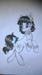 Size: 1024x1819 | Tagged: safe, artist:dexterisse, oc, oc only, oc:eve, earth pony, pony, earth pony oc, simple background, solo, traditional art, white background