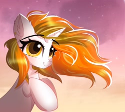 Size: 2047x1826 | Tagged: safe, artist:janelearts, oc, oc only, oc:aurora shinespark, pony, unicorn, commission, ear fluff, ear piercing, earring, eyebrows, eyebrows visible through hair, female, horn, jewelry, mare, no source available, piercing, smiling, solo, unicorn oc, ych result