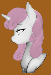 Size: 664x974 | Tagged: safe, artist:jovalic, sweetie belle, pony, unicorn, g4, female, looking sideways, sketch