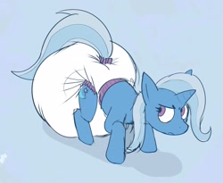 Size: 2800x2300 | Tagged: safe, artist:chaptude, trixie, pony, g4, diaper, diaper fetish, fetish, high res, impossibly large diaper, non-baby in diaper, poofy diaper, solo