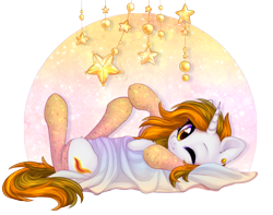 Size: 2372x1868 | Tagged: safe, artist:avrameow, oc, oc only, oc:aurora shinespark, pony, unicorn, blanket, commission, cute, ear piercing, earring, female, horn, jewelry, lying down, mare, no source available, one eye closed, piercing, simple background, solo, unicorn oc, wink, ych result