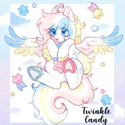 Size: 1440x1440 | Tagged: safe, artist:dreamyveon_, oc, oc only, oc:twinkle candy, pegasus, pony, solo