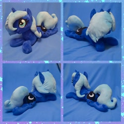 Size: 2048x2048 | Tagged: safe, artist:hellishnya, princess luna, alicorn, pony, g4, female, folded wings, high res, horn, irl, lying down, mare, photo, plushie, prone, s1 luna, solo, wings