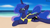 Size: 1920x1080 | Tagged: safe, artist:eklipsethepony, princess luna, alicorn, pony, g4, beach, clothes, crossed hooves, female, lying down, mare, ocean, solo, swimsuit, water