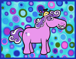 Size: 1134x878 | Tagged: safe, artist:cookie-lovey, screwball, earth pony, pony, g4, 2011, abstract background, beanie, derp, female, grin, hat, mare, propeller hat, smiling, solo, style emulation, swirly eyes, the fairly oddparents