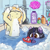 Size: 2000x2000 | Tagged: safe, artist:rivibaes, oc, oc only, oc:orange cream, oc:rivibaes, pegasus, pony, unicorn, bath, bathing, boat, bubble, duo, duo female, female, filly, foal, high res, horn, mare, mother and child, mother and daughter, scrubbing, toy, wings