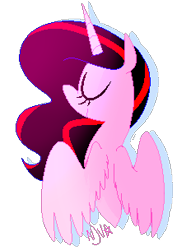 Size: 215x304 | Tagged: safe, artist:chandelurres, oc, alicorn, pony, alicorn oc, female, horn, mare, simple background, solo, transparent background, wings