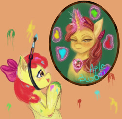 Size: 1947x1892 | Tagged: artist needed, source needed, safe, apple bloom, earth pony, pony, g4, bust, painting, portrait