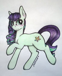 Size: 1024x1249 | Tagged: safe, artist:dexterisse, coloratura, earth pony, pony, g4, rara, simple background, solo, traditional art, white background