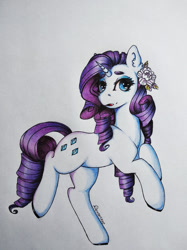 Size: 1024x1366 | Tagged: safe, artist:dexterisse, rarity, pony, unicorn, g4, female, mare, simple background, solo, traditional art, white background