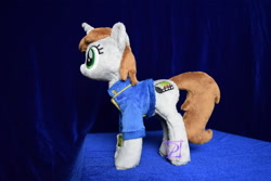 Size: 2000x1333 | Tagged: safe, artist:kiashone, oc, oc only, oc:littlepip, pony, unicorn, fallout equestria, female, horn, irl, mare, photo, plushie, smiling, solo, standing