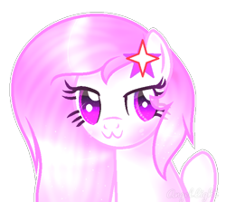 Size: 628x561 | Tagged: safe, artist:angellightyt, oc, oc only, pegasus, pony, :3, bust, eyelashes, female, hairclip, mare, pegasus oc, simple background, solo, transparent background