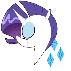 Size: 1024x1024 | Tagged: safe, artist:chandelurres, rarity, pony, unicorn, g4, bust, female, mare, simple background, solo, transparent background