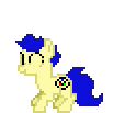 Size: 104x103 | Tagged: safe, artist:angellightyt, oc, oc only, earth pony, pony, animated, bouncing, earth pony oc, eyes closed, female, gif, mare, pixel art, simple background, solo, transparent background