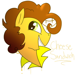 Size: 1024x1024 | Tagged: safe, artist:chandelurres, cheese sandwich, pony, g4, bust, male, simple background, solo, stallion, transparent background