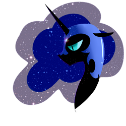 Size: 1024x1024 | Tagged: safe, artist:chandelurres, nightmare moon, alicorn, pony, g4, bust, female, mare, simple background, transparent background