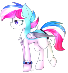 Size: 819x883 | Tagged: safe, artist:angellightyt, oc, oc only, pegasus, pony, bracelet, chest fluff, female, jewelry, mare, pegasus oc, simple background, smiling, solo, transparent background, wings