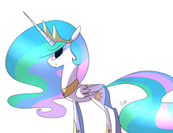 Size: 1024x787 | Tagged: safe, artist:chandelurres, princess celestia, alicorn, pony, g4, female, mare, simple background, solo, transparent background, wings